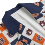 Casual Flat Lapel Auburn Tigers Collar Blazer – Navy Blue and Burnt Orange - Image 5