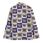 Washington Huskies Casual Flat Lapel Collar Blazer – Purple and Gold - Image 2