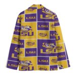 LSU Tigers Casual Flat Lapel Collar Blazer – Purple and Gold - Image 2