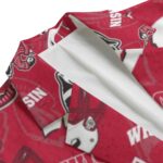 Wisconsin Badgers Casual Flat Lapel Collar Blazer – Cardinal Red and White - Image 3