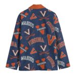 West Virginia Mountaineers Casual Flat Lapel Collar Blazer – Old Gold and Navy Blue - Image 2