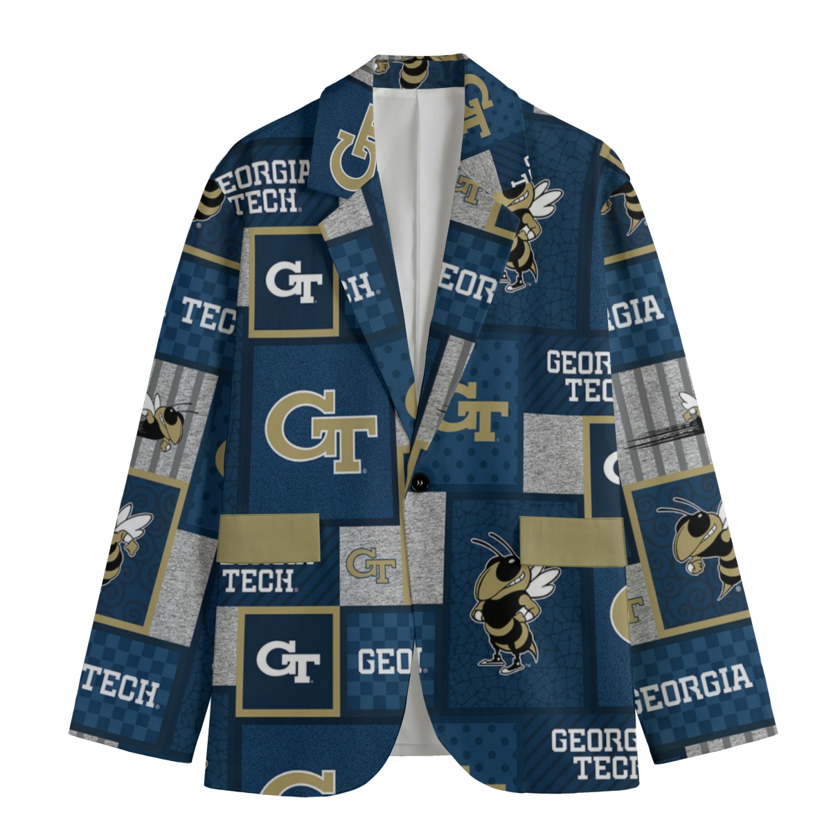 80873-c70325c1-da8b-4430-a8ea-c49b17ba92f1.jpeg Georgia Tech Blue & Gold Blazer – Bold College Game Day Style - Image 1