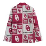 Ohio State Buckeyes Casual Flat Lapel Collar Blazer – Scarlet Red and Gray - Image 2