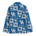 Kentucky Wildcats Casual Flat Lapel Collar Blazer – Royal Blue and White - Image 3