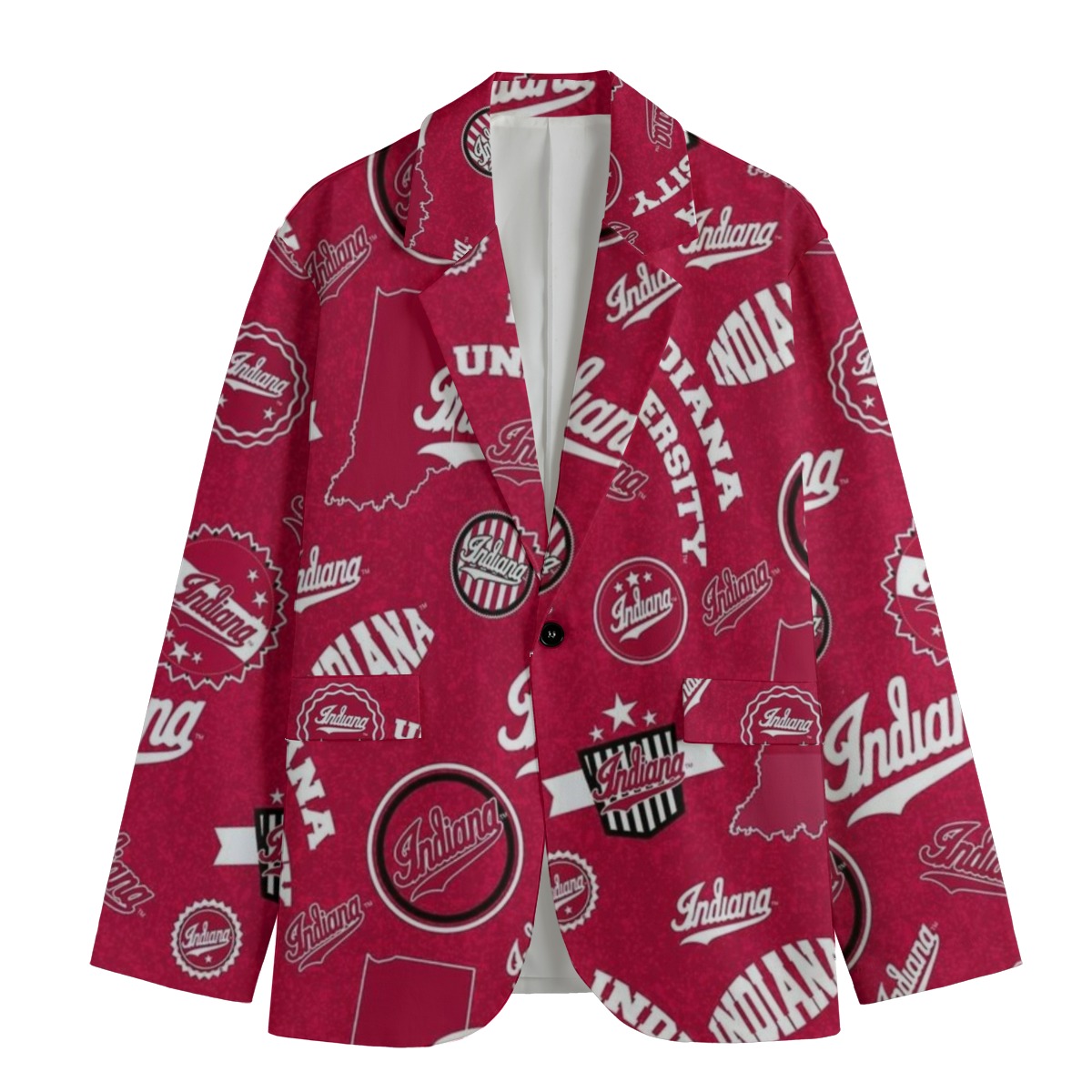 80873-d6f141a1-56cd-47d0-a3f3-ba930f31d662 Indiana Casual Flat Lapel Collar Blazer – Crimson and Cream - Image 1