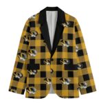 Missouri Tigers Casual Flat Lapel Collar Blazer – Black and Gold
