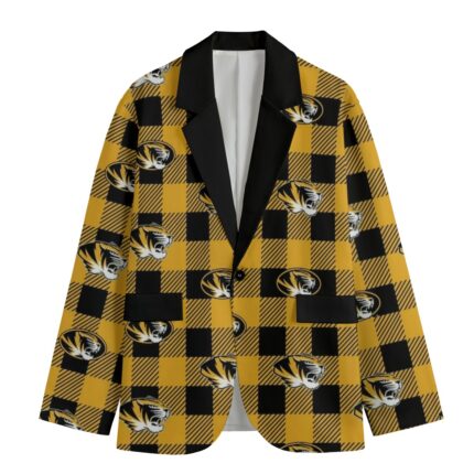 Missouri Tigers Casual Flat Lapel Collar Blazer – Black and Gold