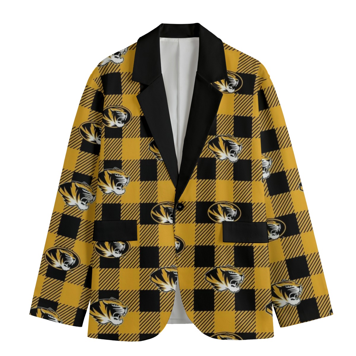 80873-e62c6f5c-16d9-440c-ba52-42044b44d480.jpeg Missouri Tigers Casual Flat Lapel Collar Blazer – Black and Gold