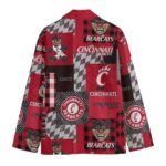 Cincinnati Bearcats Casual Flat Lapel Collar Blazer – Red and Black - Image 2