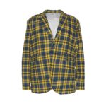 🔵🟡⚫ Berkeley Golden Heritage Plaid Blazer – Men’s Smart Casual Statement Jacket - Image 3