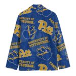 Pittsburgh Panthers Casual Flat Lapel Collar Blazer – Royal Blue and Gold - Image 2