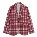 Alabama Crimson Red & White Plaid Men’s Blazer – Bold College Game Day Style - Image 2