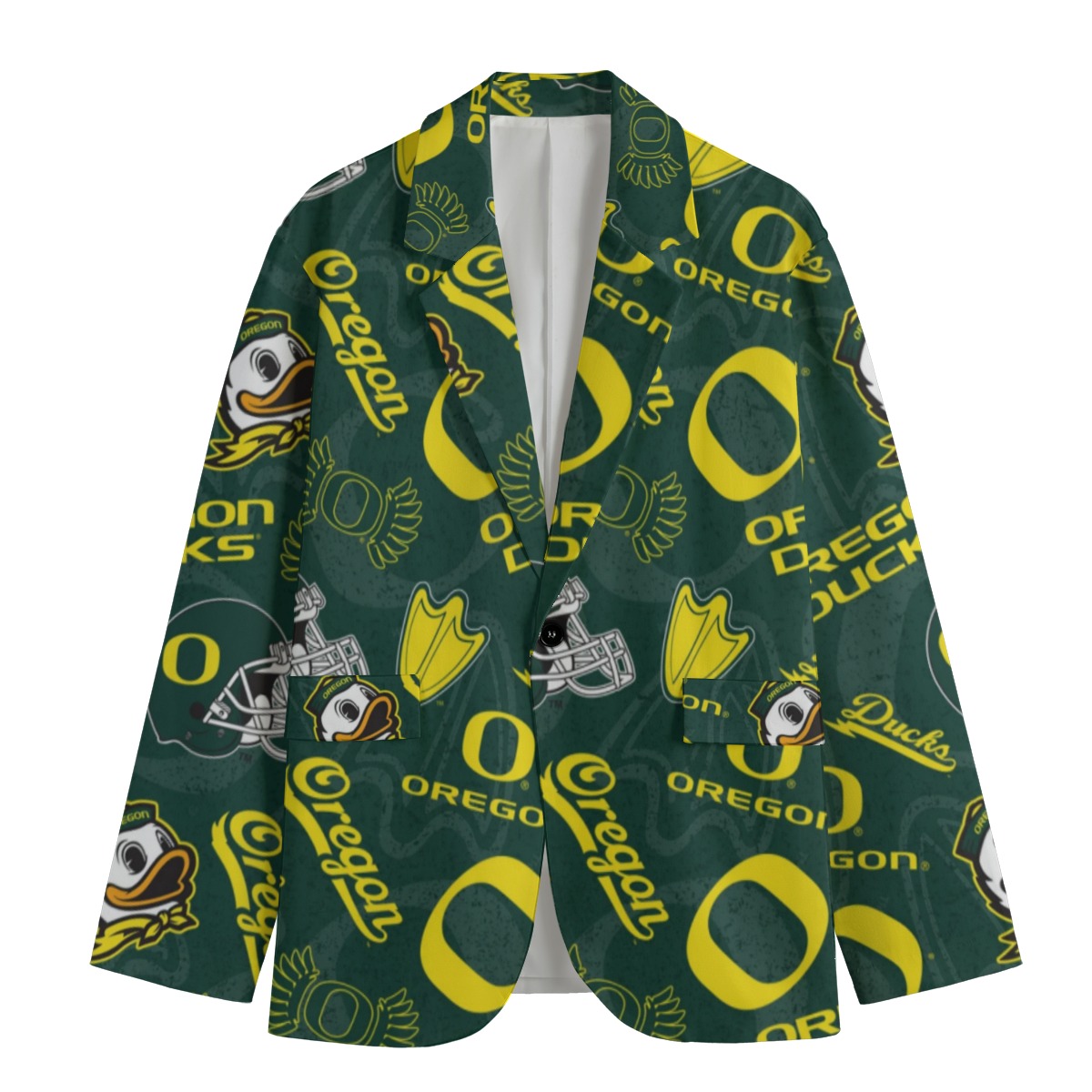 80873-f35533b3-406b-46f8-a442-10647dc5ccea.jpeg Oregon Ducks Collar Blazer – Green and Yellow - Image 1
