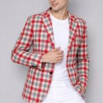 🔴⚪ Alabama Crimson Tide Tartan Plaid Men’s Casual Flat Lapel Collar Blazer