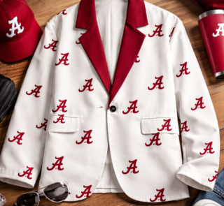 Alabama Crimson White Game Day Blazer – College Football Statement Jacket