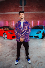 Buffalo Zebra Retro Game Day Blazer – Football Statement Jacket (Red Blue White) - Image 4