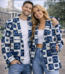 Penn State - Nittany Lions Navy White Checkerboard Game Day Blazer – Unisex College Football Statement Jacket