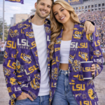 LSU Tigers Casual Flat Lapel Collar Blazer – Purple and Gold