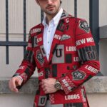New Mexico Lobos Red, Black & Grey suit Blazer – Bold College Game Day Style