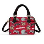 Ohio State - Buckeyes Classic Barrel-Shaped PU Leather Handbag