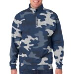 Penn State - Nittany Lions Camo Men's Hidden Half-Zip Placket Hoodie
