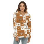 Texas at Austin - Longhorns Women's Borg Fleece Hoodie With Half Zip - Image 4