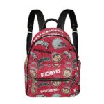 Ohio State Buckeyes Small Backpack – Scarlet and Gray Mini Student Travel Bag - Image 3