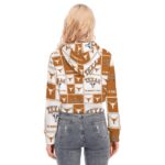 Texas at Austin - Longhorns Women's Crop Top Hoodie With Zipper Closure - Image 4