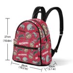 Ohio State Buckeyes Small Backpack – Scarlet and Gray Mini Student Travel Bag - Image 2