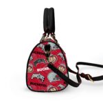 Ohio State - Buckeyes Classic Barrel-Shaped PU Leather Handbag - Image 3