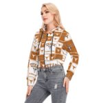 Texas at Austin - Longhorns Women's Crop Top Hoodie With Zipper Closure - Image 2