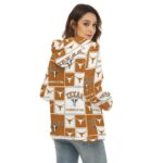 Texas at Austin - Longhorns Women's Borg Fleece Hoodie With Half Zip - Image 3
