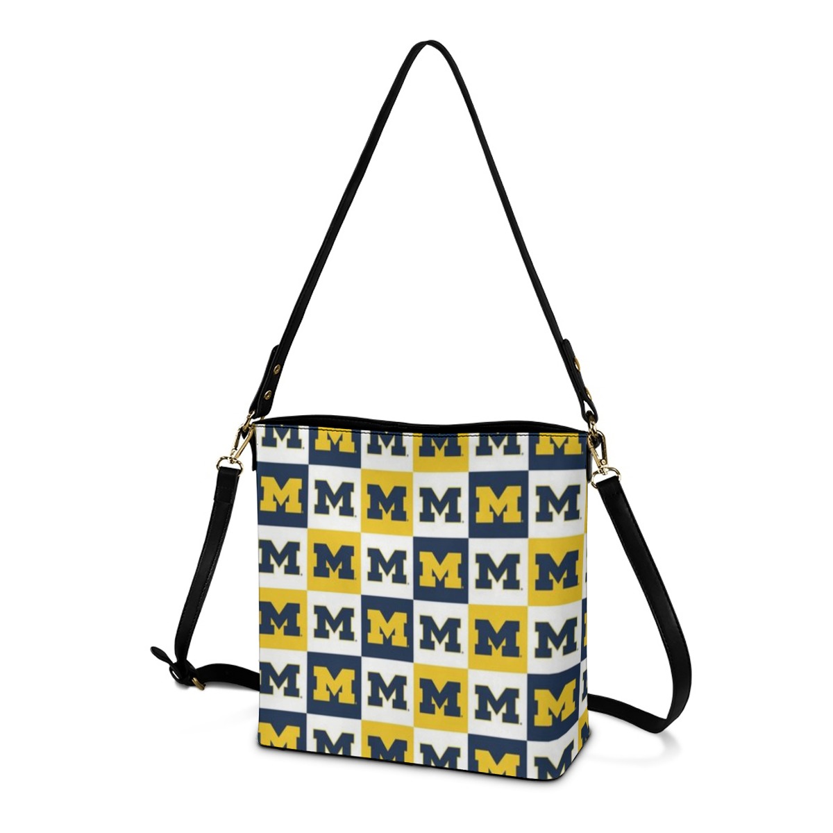 Michigan - Wolverines Minimalist Square Crossbody Bucket Bag - Image 4