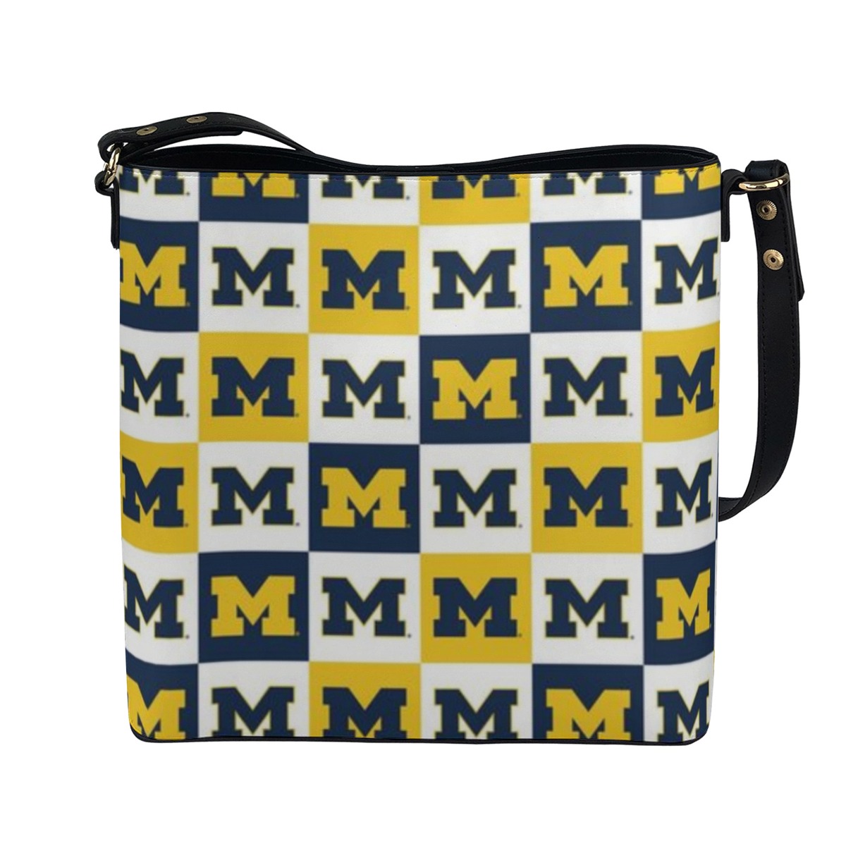 Michigan - Wolverines Minimalist Square Crossbody Bucket Bag - Image 3