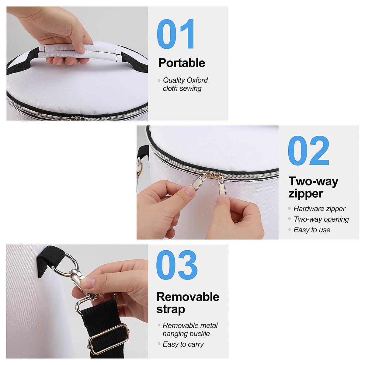 Michigan - Wolverines Insulated Cylinder Cooler Bag - Image 4