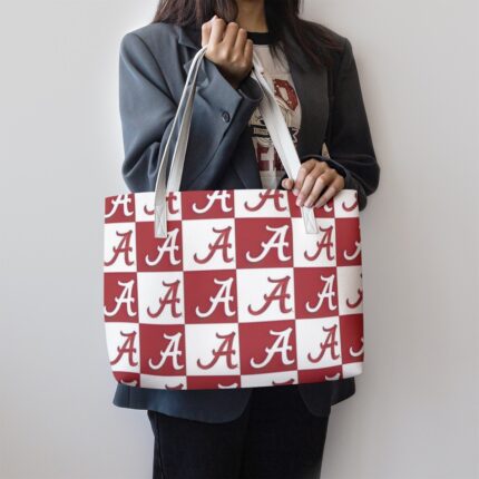 Alabama Crimson Tide Stylish PU Leather Tote Bag