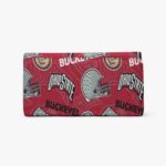 Ohio State Buckeyes Foldable Wallet – Scarlet and Gray Compact Bifold Card Holder