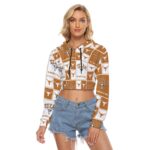 Texas at Austin - Longhorns Women's Crop Top Hoodie|Velvet