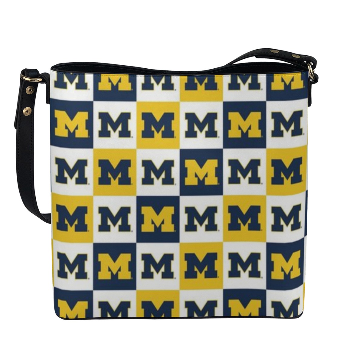 Michigan - Wolverines Minimalist Square Crossbody Bucket Bag - Image 2